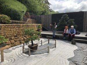 Japanese Garden Society Members visiting the Japanese Garden at the Newt